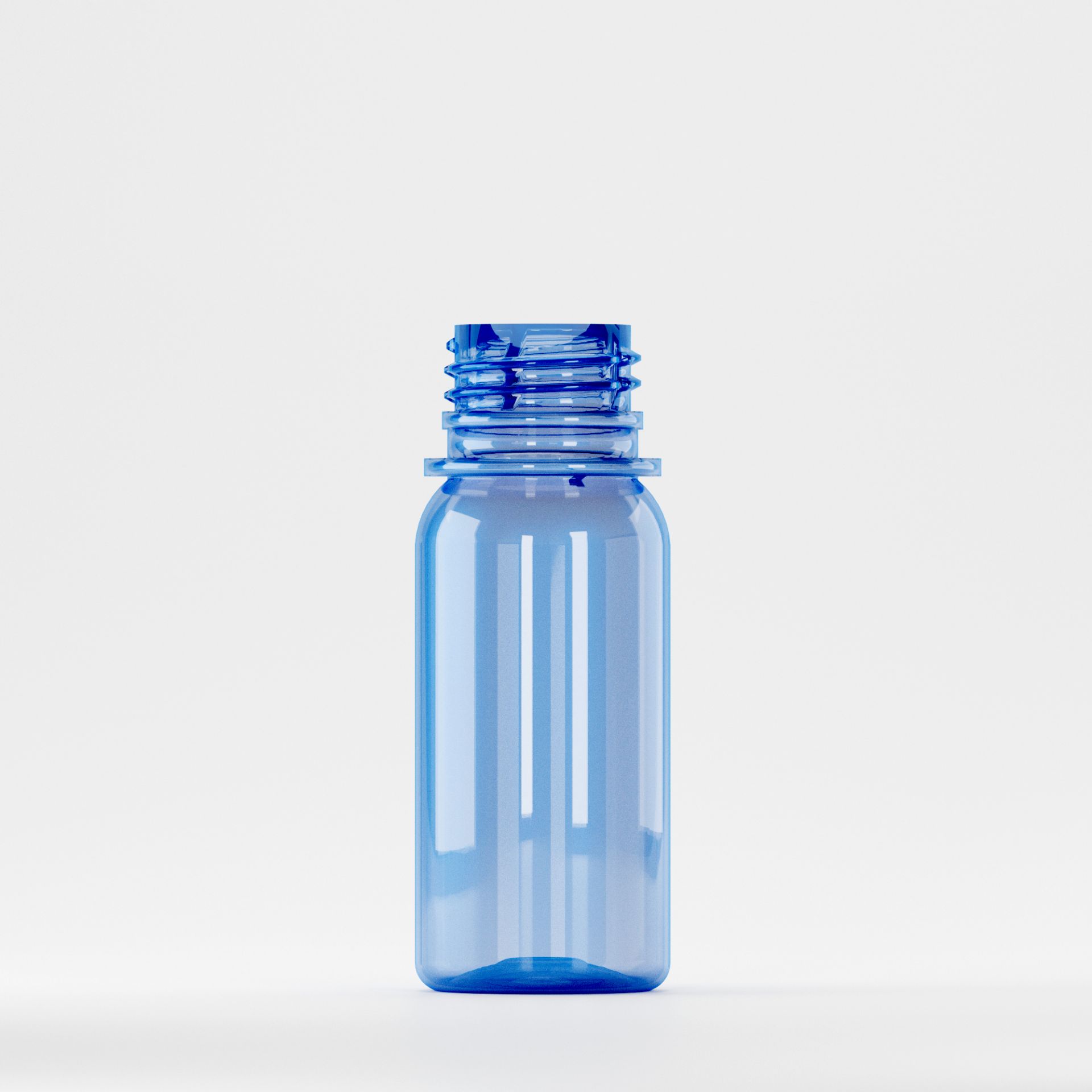 Flacon Pet 50ml, Albastru - Filet 28mm – PCO 1810 (Fără Capac)