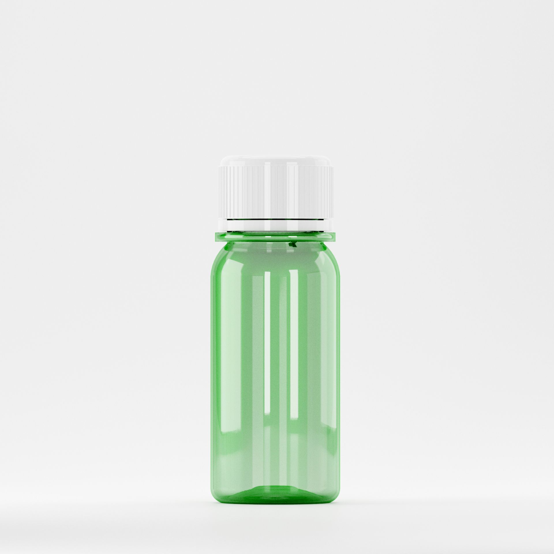 Flacon PET 50ml, Verde – Filet 28mm – PCO 1810 (cu capac alb)