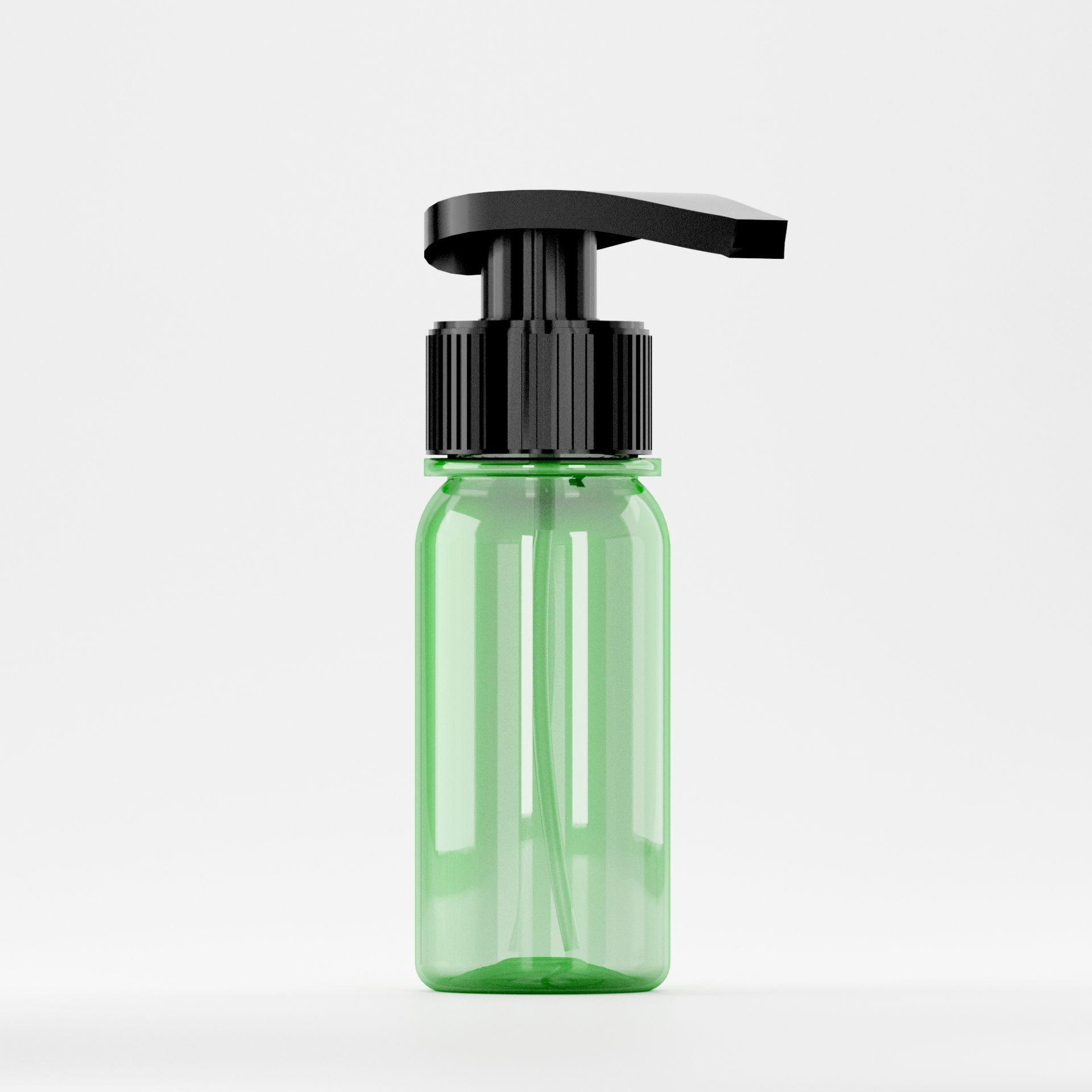  Flacon PET 50ml, Verde – Filet 28mm – PCO 1810 cu pompiță neagră