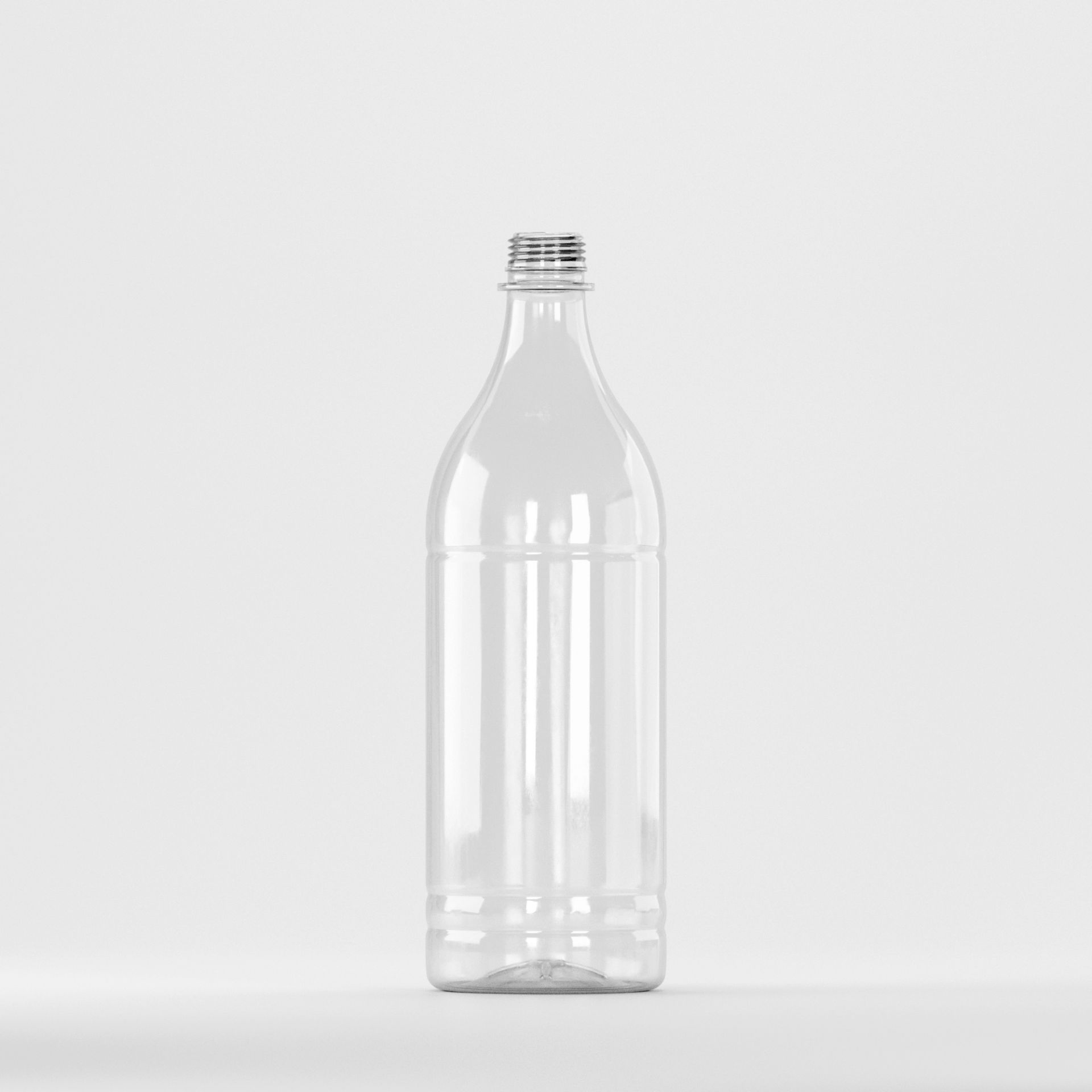 Flacon PET 1L, transparent  – cu capac