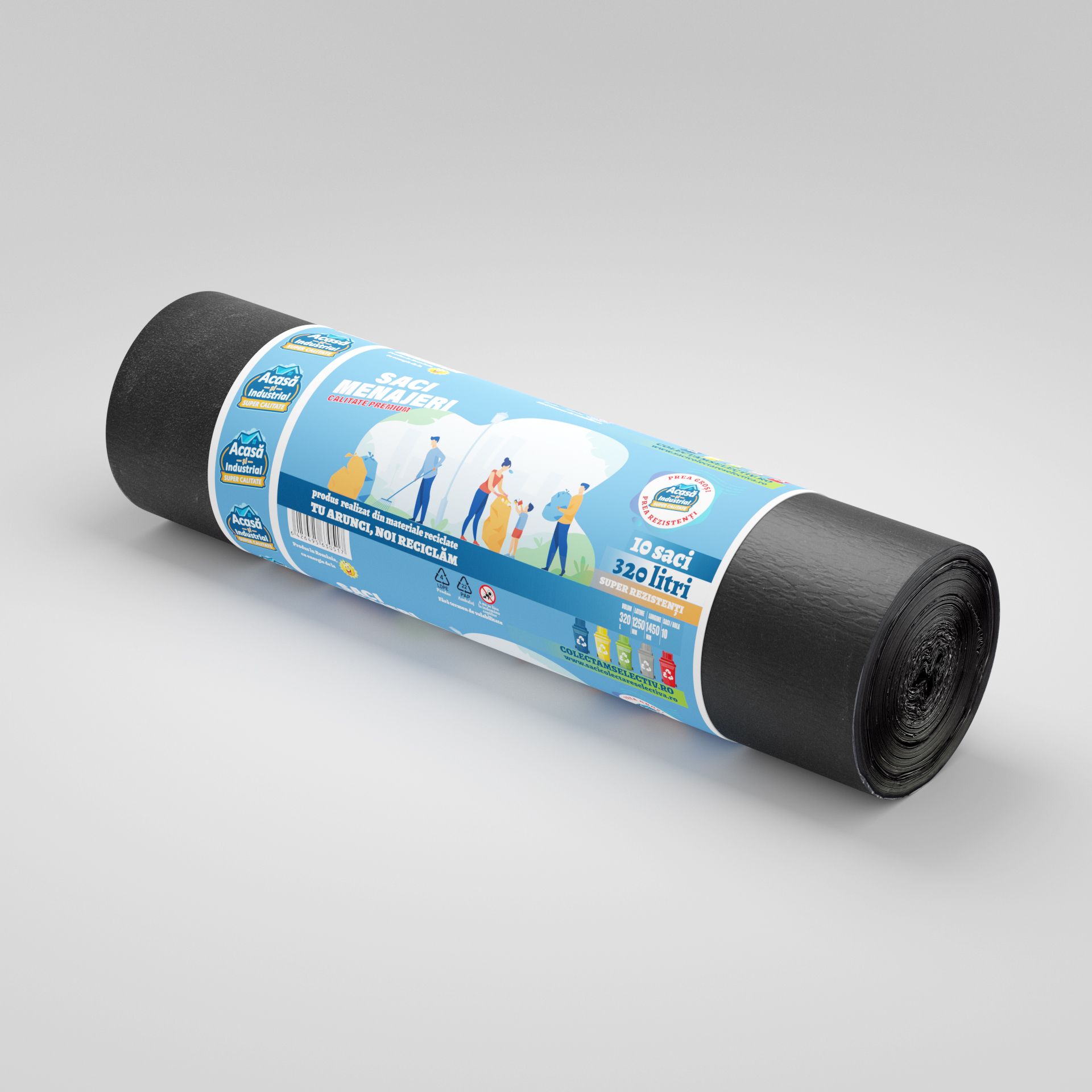 Saci menajeri 320L negri 10 saci/rola Acasa si Industrial Nou