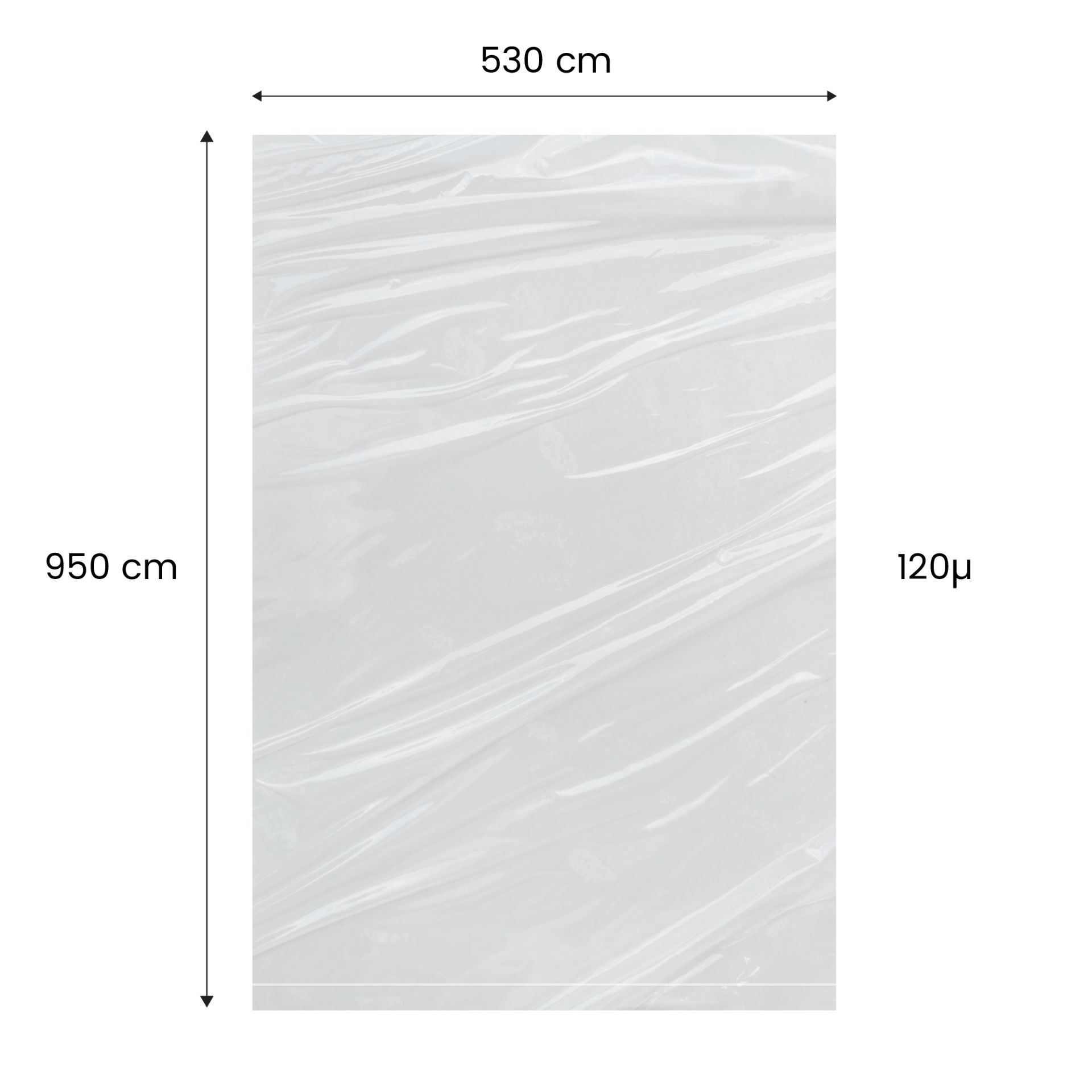 Saci LDPE Natur 530x950 mm, 120µ – premium, pentru sarcini grele și prezentare impecabilă