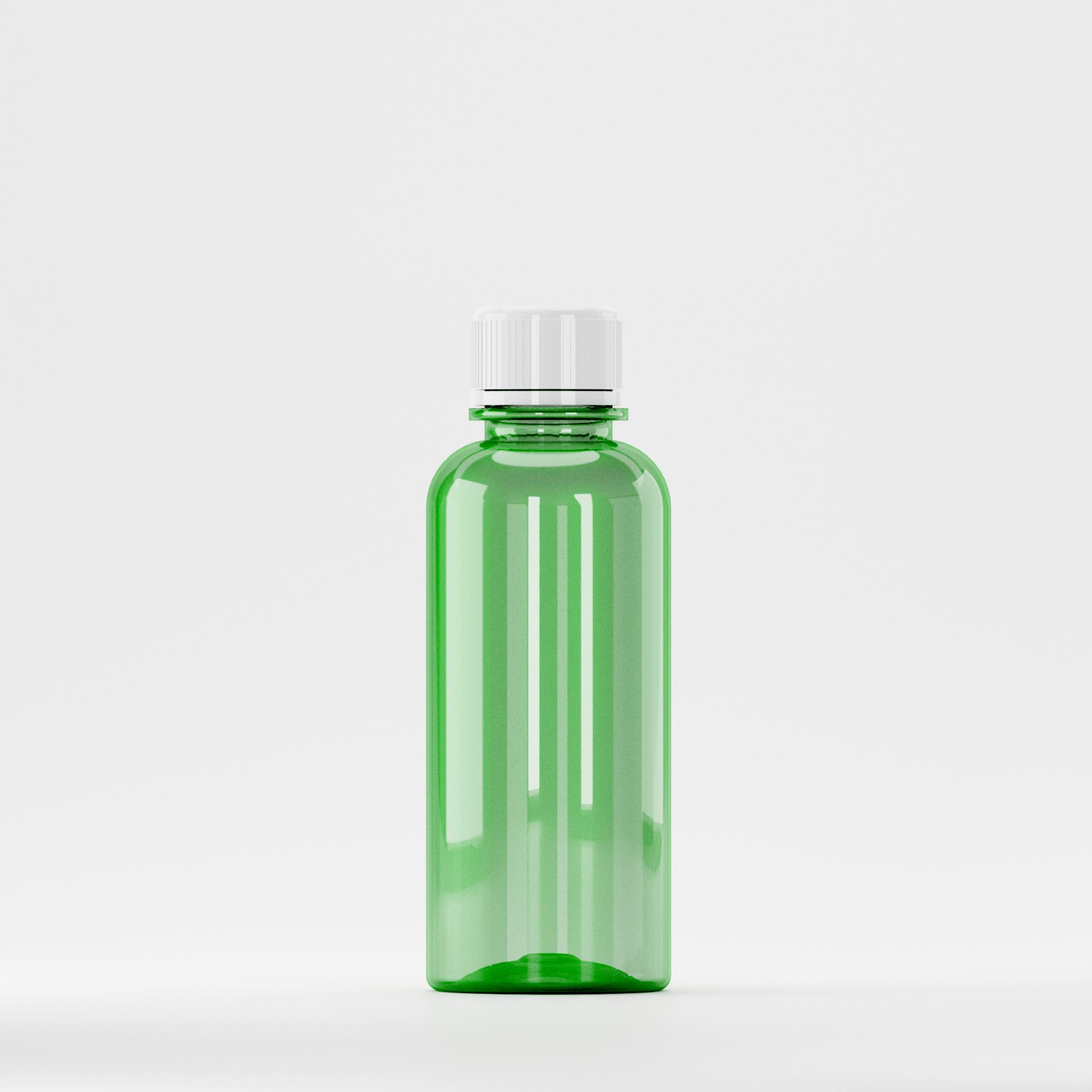 Flacon PET 200ml, Verde – Filet 28mm – PCO 1810 (cu capac alb)