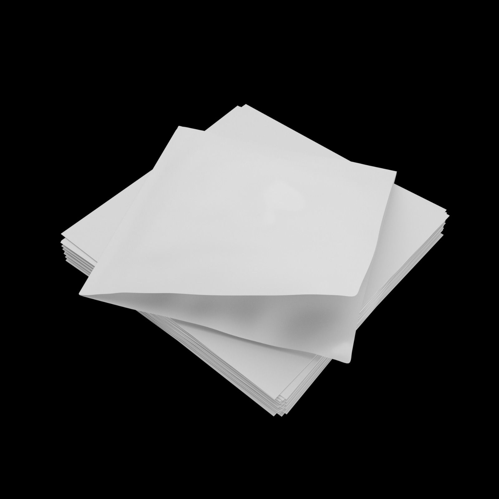 Colțare fast-food albe – MDPE virgin – 30 microni - 190×190 mm