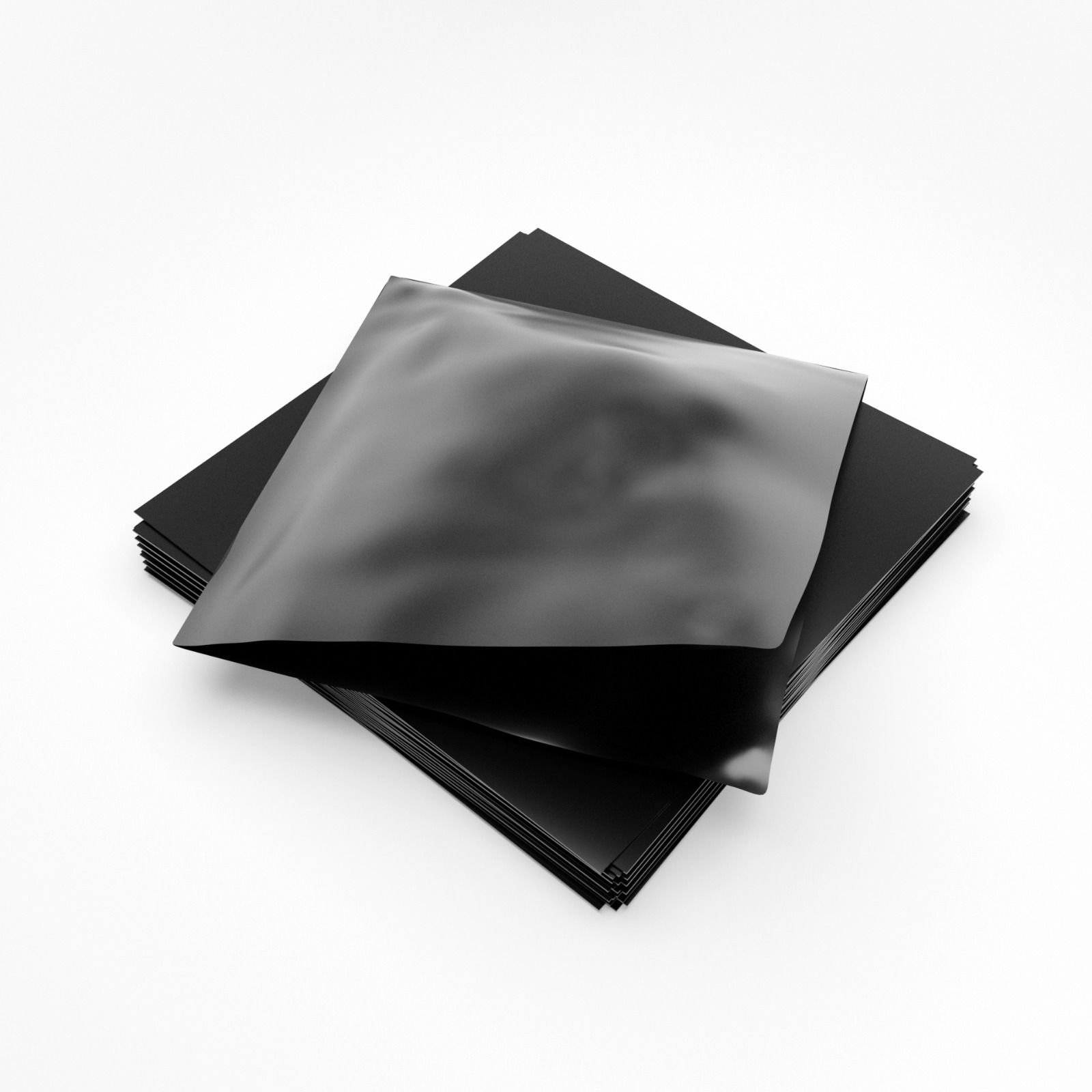 Colțare fast-food negre – MDPE virgin – 30 microni - 200×200 mm