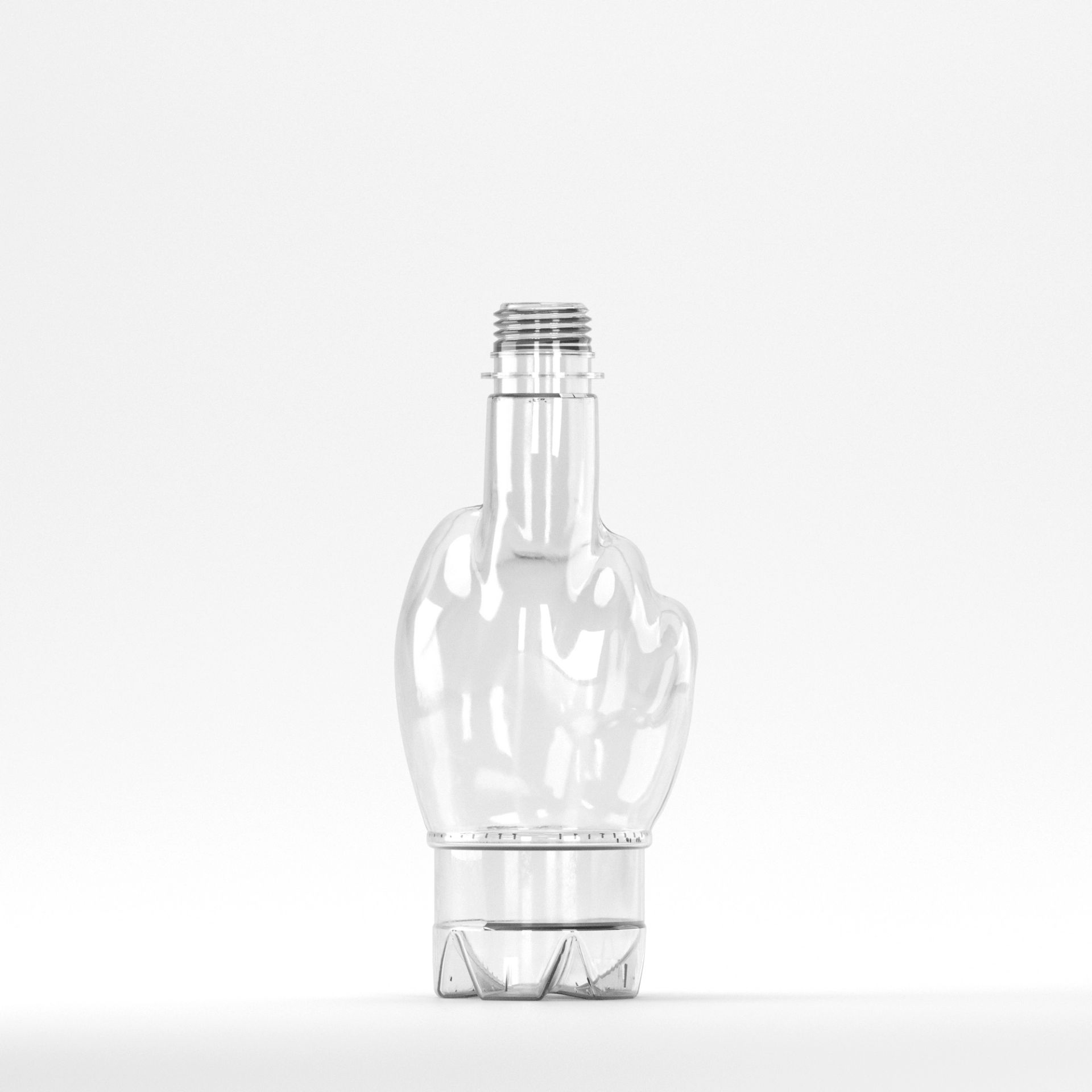  Flacon PET 370ml, Transparent – 30 grame – Filet 28mm – Fara Capac