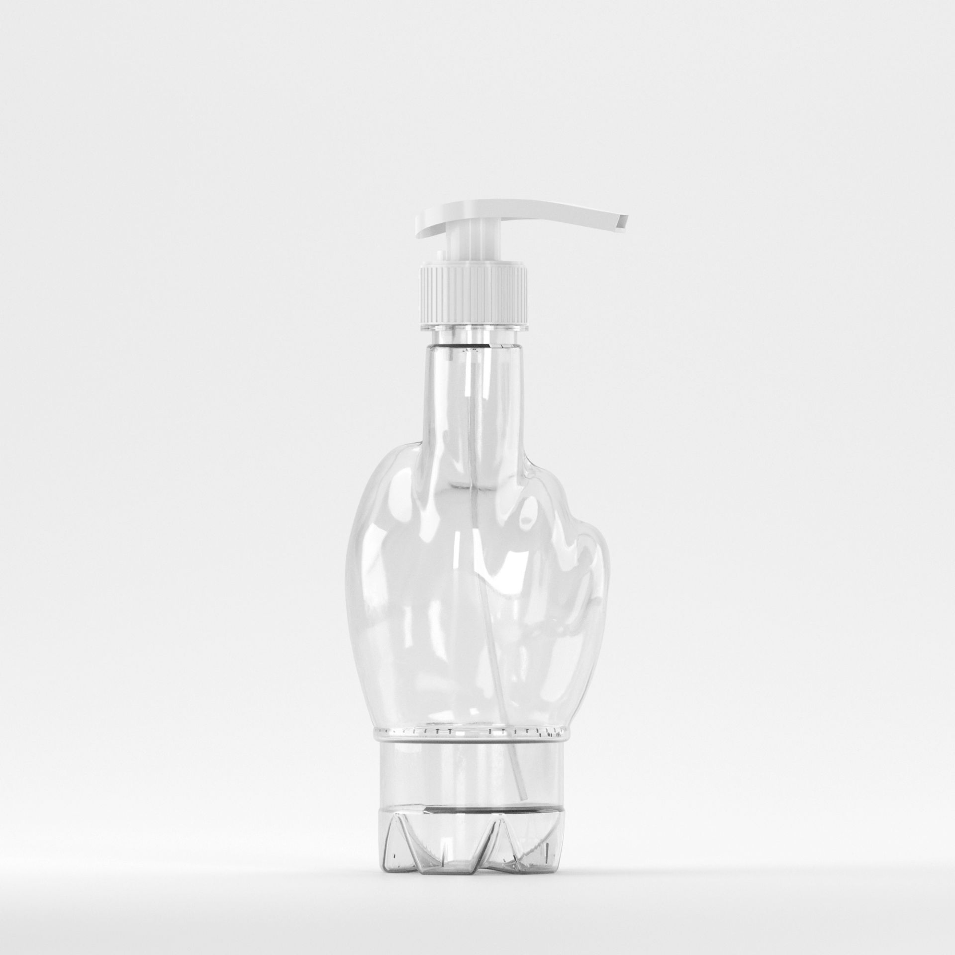  Flacon PET 370ml, Transparent – 30 grame – Filet 28mm – cu Pompiță Albă